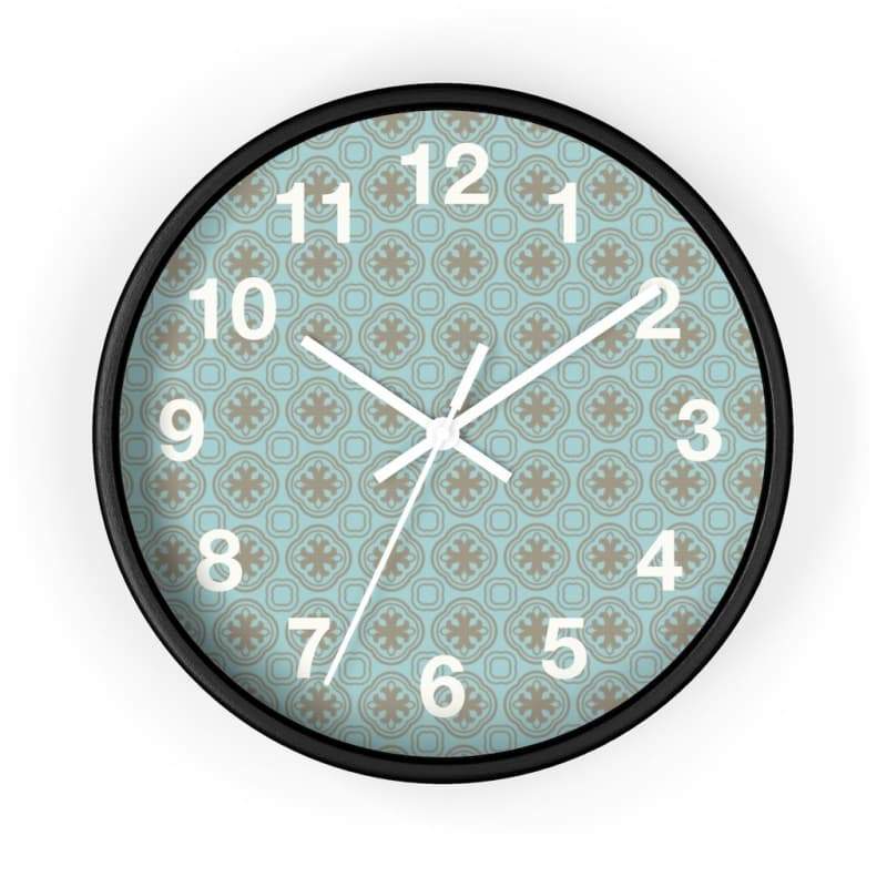 Arnaud Wall Clock - 10 / Black / White - Home Decor Art & Wall Decor, art nouveau, black, blue, 